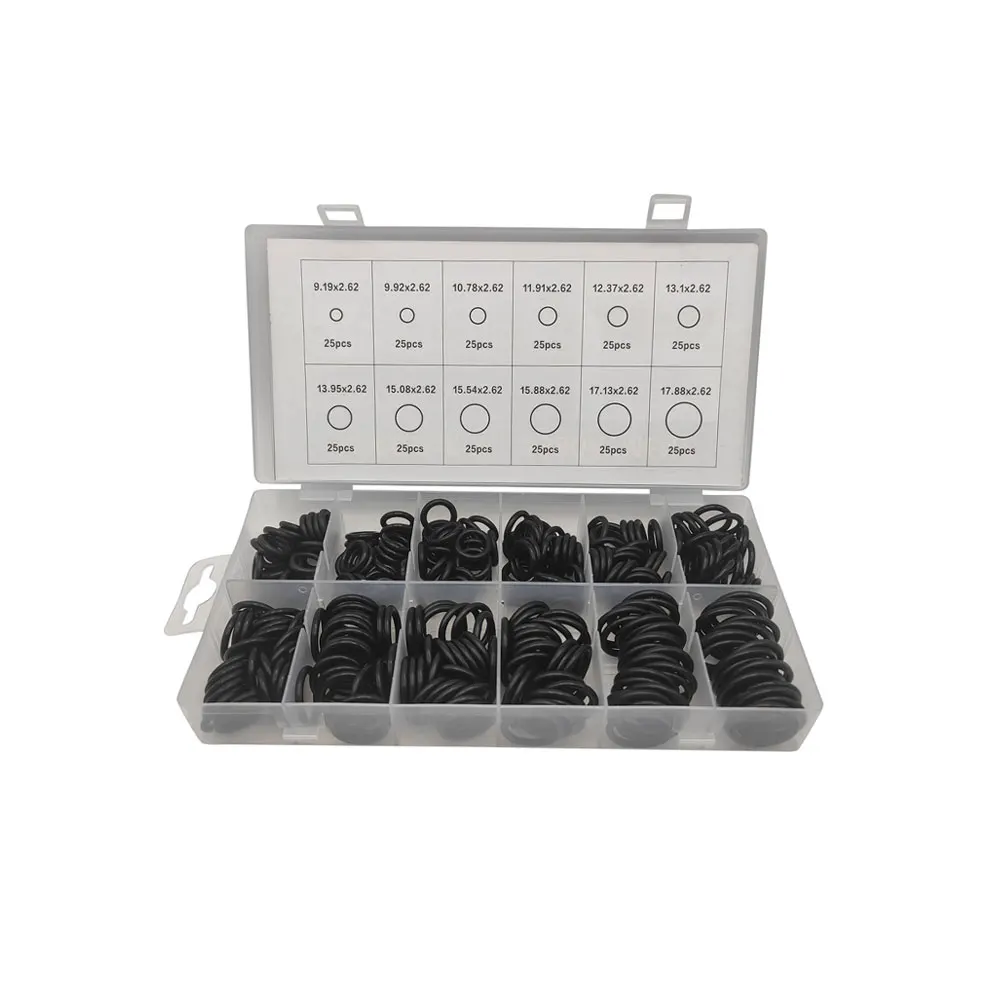 300PCS Rubber O Ring Oil Resistance O-Ring Washer Gasket Seals Watertightness Assortment Different Size with Plastic Box Kit Set
300PCS Rubber O Ring Oil Resistance O-Ring Washer Gasket Seals Watertightness Assortment Different Size with Plastic Box Kit Set