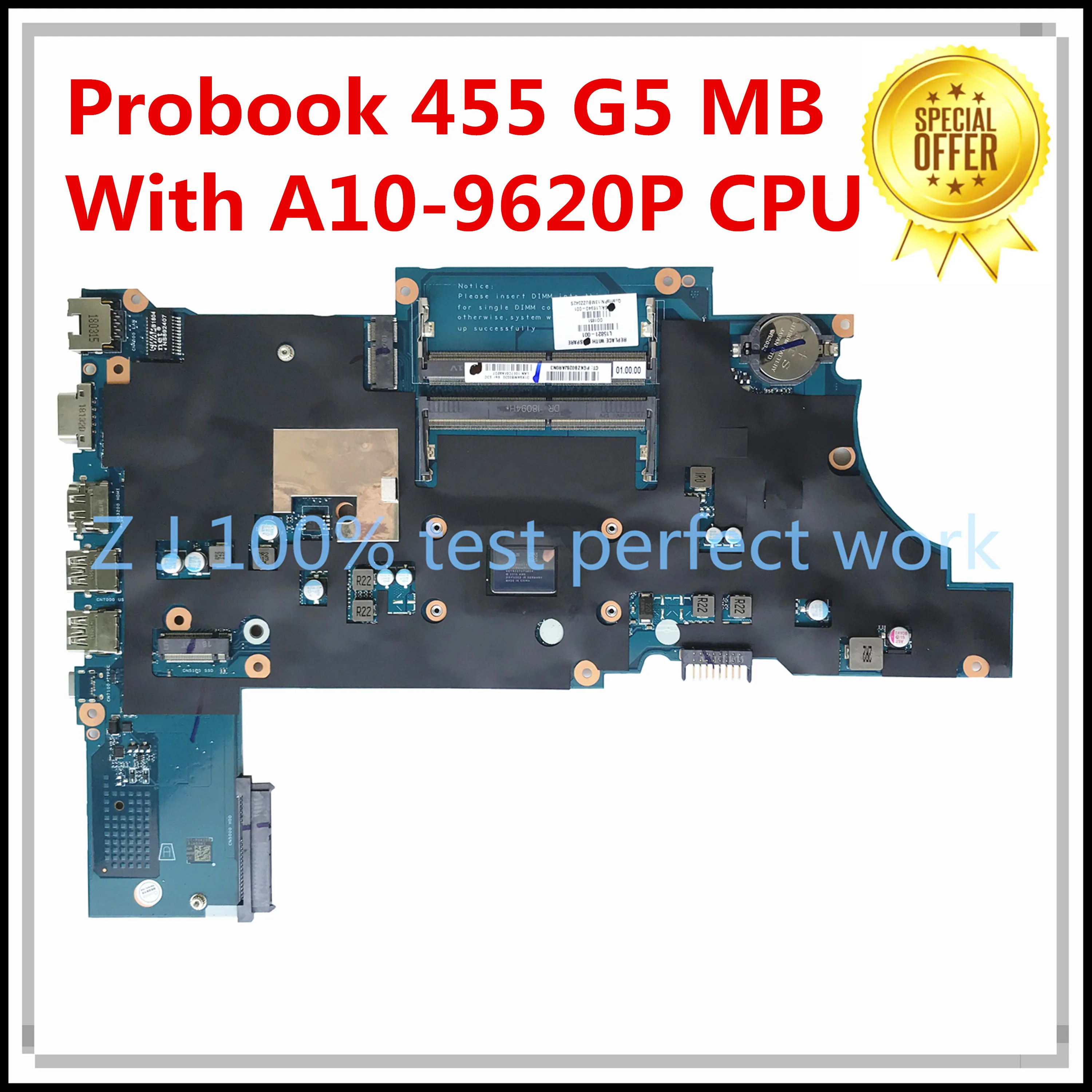 Для струйного принтера Hp Probook 455 G5 материнская плата портативного компьютера с