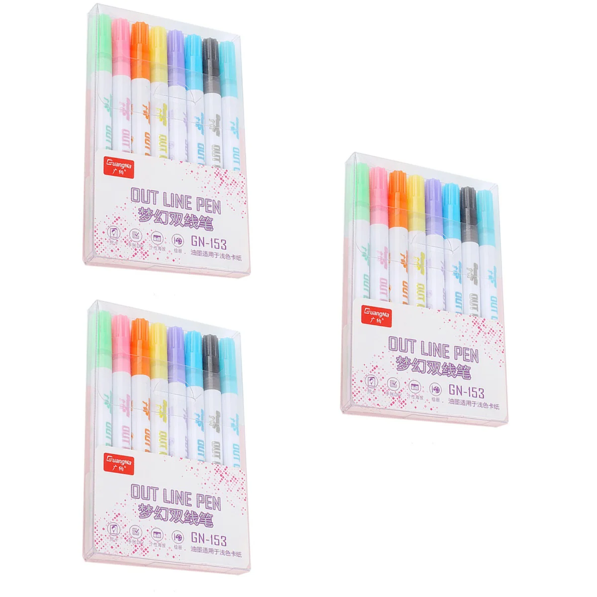 3 комплекта, цветные фломастеры для рисования 
3 комплекта, цветные фломастеры для рисования