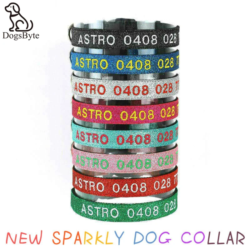 New Graceful Sparkle Personalised Dog Collar Custom Name / Number Pet Collar
New Graceful Sparkle Personalised Dog Collar Custom Name / Number Pet Collar