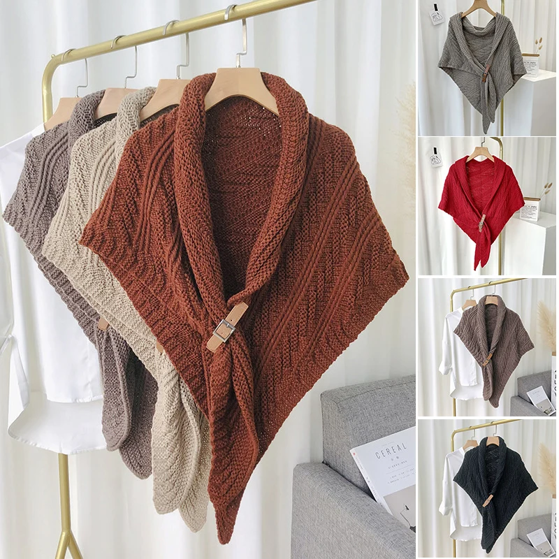 Multifunctional Triangle Shawl for Ladies Knitted Shoulder Wrap with PU Strap Buckle for Any Season Wedding Party SAL99
Multifunctional Triangle Shawl for Ladies Knitted Shoulder Wrap with PU Strap Buckle for Any Season Wedding Party SAL99