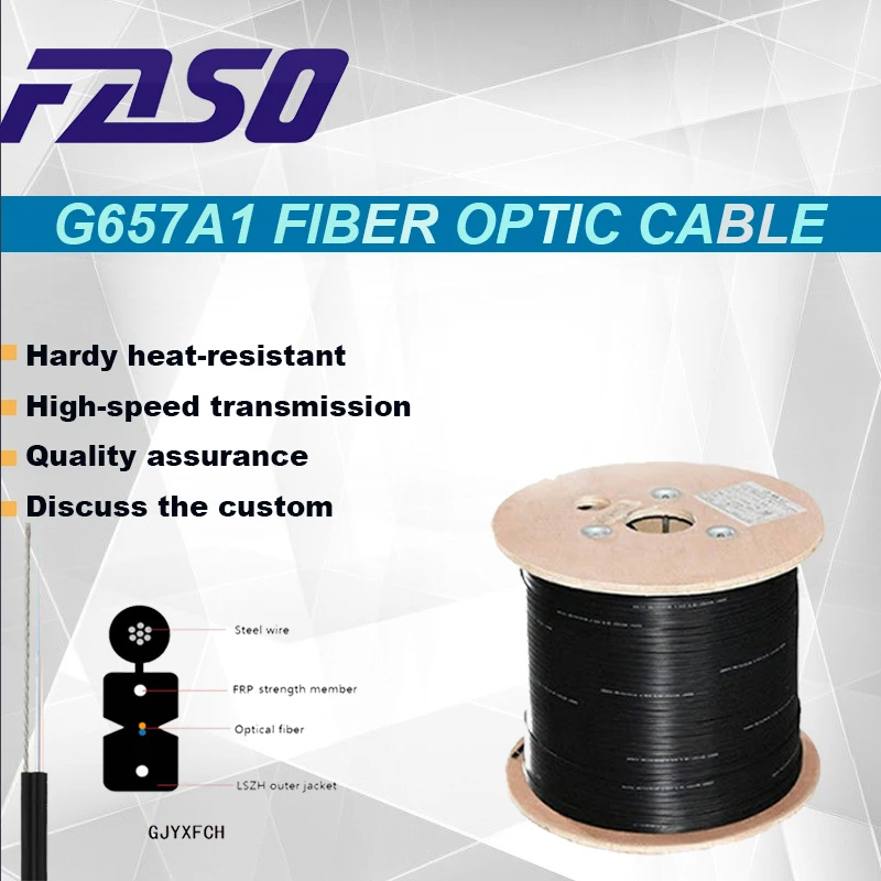 FASO 1Pcs 1Km Fiber Optic Outdoor Drop Cable Patch Cord SX Core Single Mode G657A1 Fiber Optic Jumper FTTH
FASO 1Pcs 1Km Fiber Optic Outdoor Drop Cable Patch Cord SX Core Single Mode G657A1 Fiber Optic Jumper FTTH