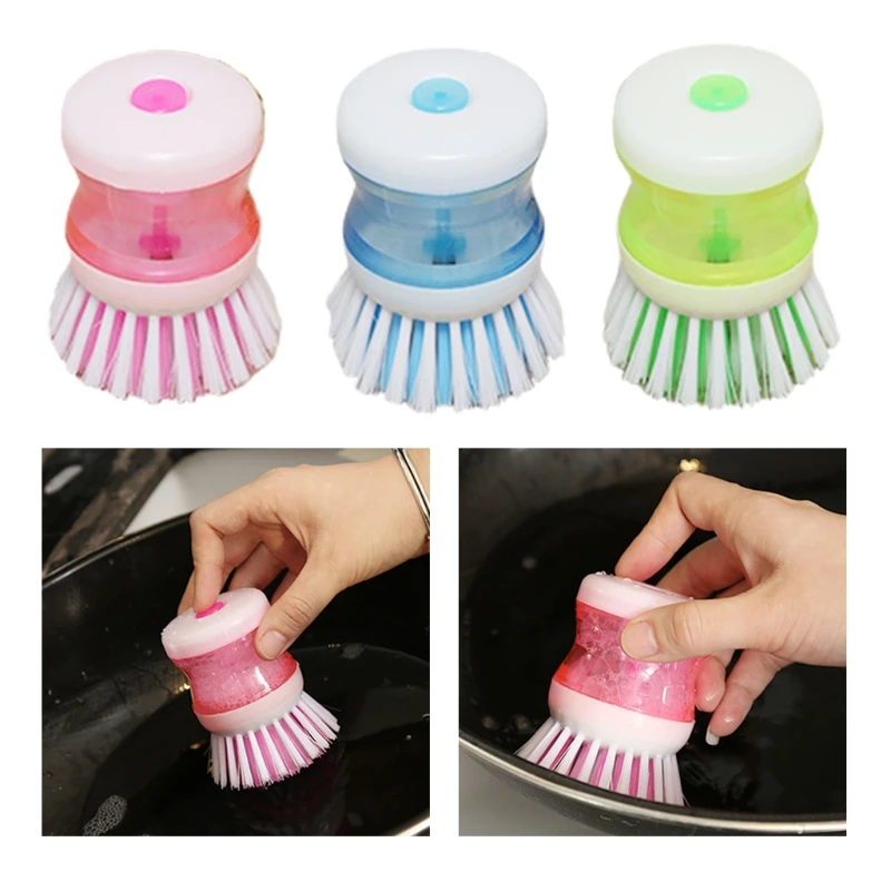 Kitchen Cleaning Brush 2 in 1 Soap Dispenser Adding Scrubber Brushes for Home Kitchen Sink Bathroom Household Tool
Kitchen Cleaning Brush 2 in 1 Soap Dispenser Adding Scrubber Brushes for Home Kitchen Sink Bathroom Household Tool