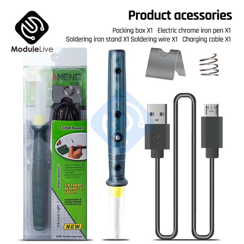 Electric Soldering Iron 5V DC 8W Welding Solder Rework Station USB Adjustable Temperature Soldering Iron Heat Pencil Repair Tool
Electric Soldering Iron 5V DC 8W Welding Solder Rework Station USB Adjustable Temperature Soldering Iron Heat Pencil Repair Tool