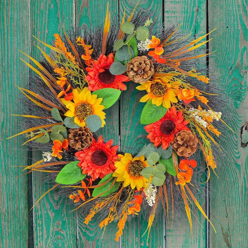Sunflower Wreaths For Front Door Outside Summer Wall Artificial Decorative Simulation Non Fading Rustic Floral For Window
Sunflower Wreaths For Front Door Outside Summer Wall Artificial Decorative Simulation Non Fading Rustic Floral For Window