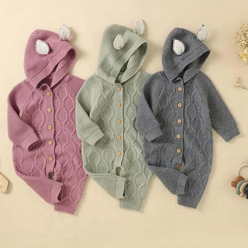 Newbron Baby Girl Fashion Cute Small Ear Single Breasted Hooded Romper Kid Boy Comfortable Keep Warm Knitting Jumpsuit
Newbron Baby Girl Fashion Cute Small Ear Single Breasted Hooded Romper Kid Boy Comfortable Keep Warm Knitting Jumpsuit
