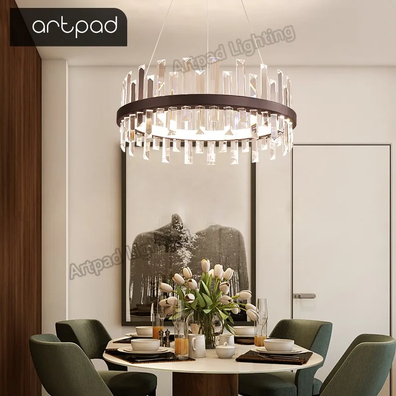 Postmodern Round LED Crystal Chandelier Lighting Lustre for Living Room Dinning Room Suspension with Remote Control
Postmodern Round LED Crystal Chandelier Lighting Lustre for Living Room Dinning Room Suspension with Remote Control