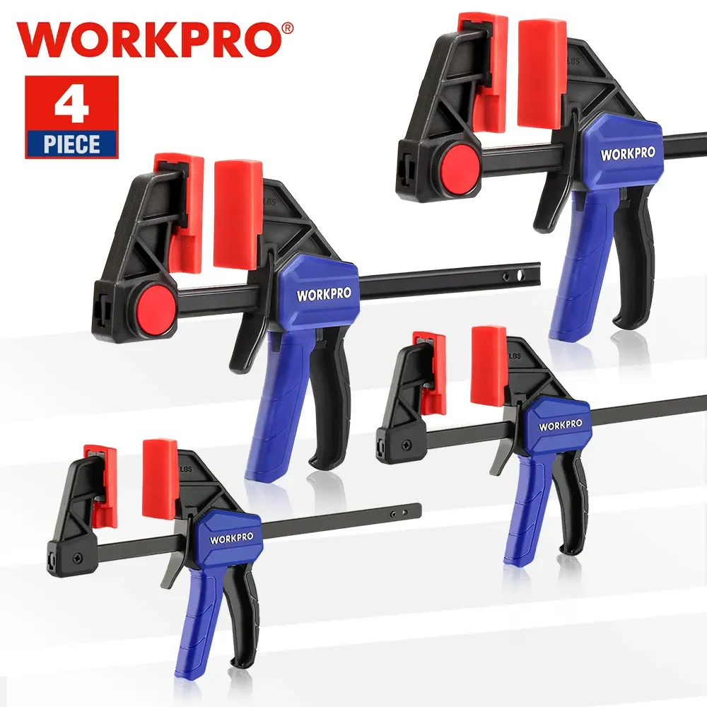 NEW 4-Piece Bar Clamp Set Woodworking Work Bar F Clamp Clip Set 4.5-inch & 6-inch DIY Carpentry Hand Tool Gadget
NEW 4-Piece Bar Clamp Set Woodworking Work Bar F Clamp Clip Set 4.5-inch & 6-inch DIY Carpentry Hand Tool Gadget