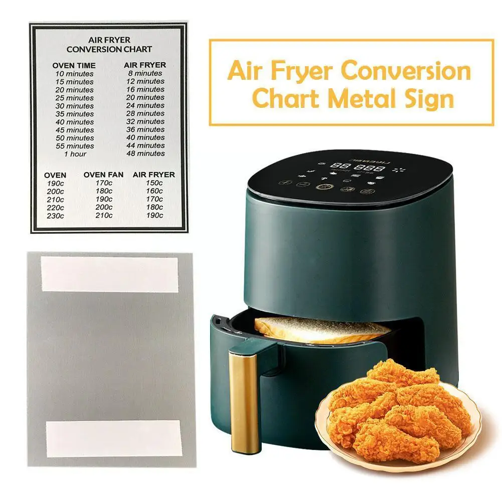 Air Fryer Conversion Chart Metal Sign A5 Cooking Times Temp Oven Kitchen Gift For Easier Cooking & Baking Air Fryer Accesso X6R6
Air Fryer Conversion Chart Metal Sign A5 Cooking Times Temp Oven Kitchen Gift For Easier Cooking & Baking Air Fryer Accesso X6R6