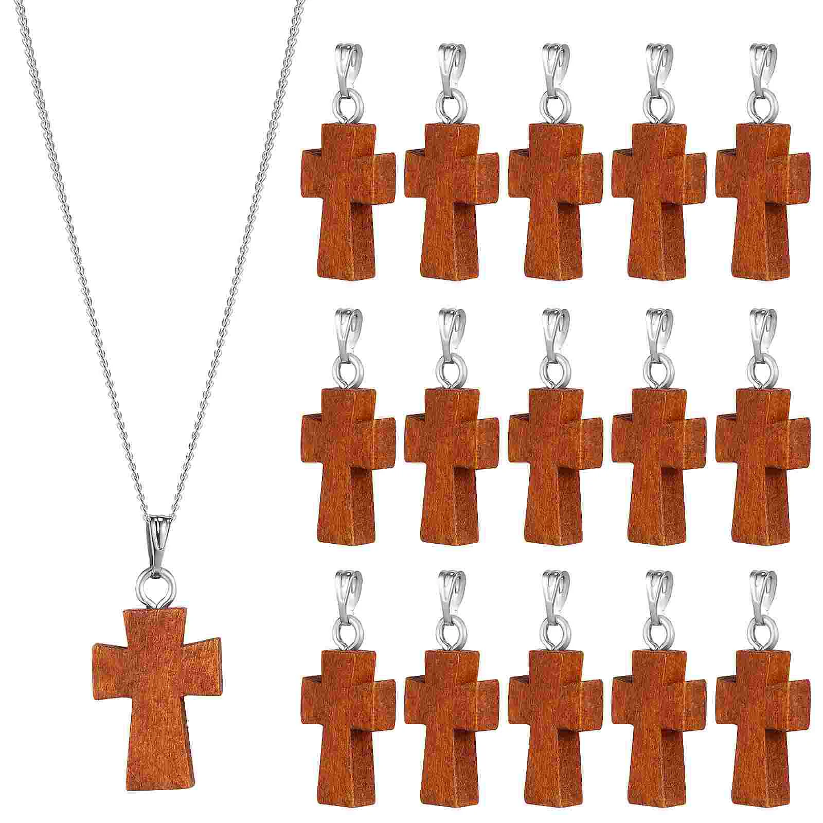 15pcs Jewelry Charms Cross Shaped Charms DIY Making Decorations for Bracelet Necklace Crafts
15pcs Jewelry Charms Cross Shaped Charms DIY Making Decorations for Bracelet Necklace Crafts