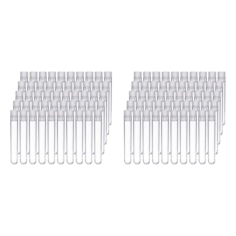200Pcs Clear Plastic Test Tubes With White Screw Caps Sample Containers Bottles Push Caps 12X75mm
200Pcs Clear Plastic Test Tubes With White Screw Caps Sample Containers Bottles Push Caps 12X75mm