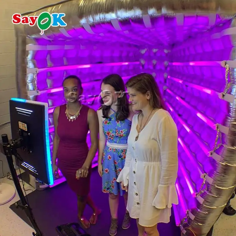 SAYOK V Shape Inflatable Photo Booth Tent Inflatable LED Photo Booth Backdrop with Air Blower for Party Wedding Birthday Decor
SAYOK V Shape Inflatable Photo Booth Tent Inflatable LED Photo Booth Backdrop with Air Blower for Party Wedding Birthday Decor