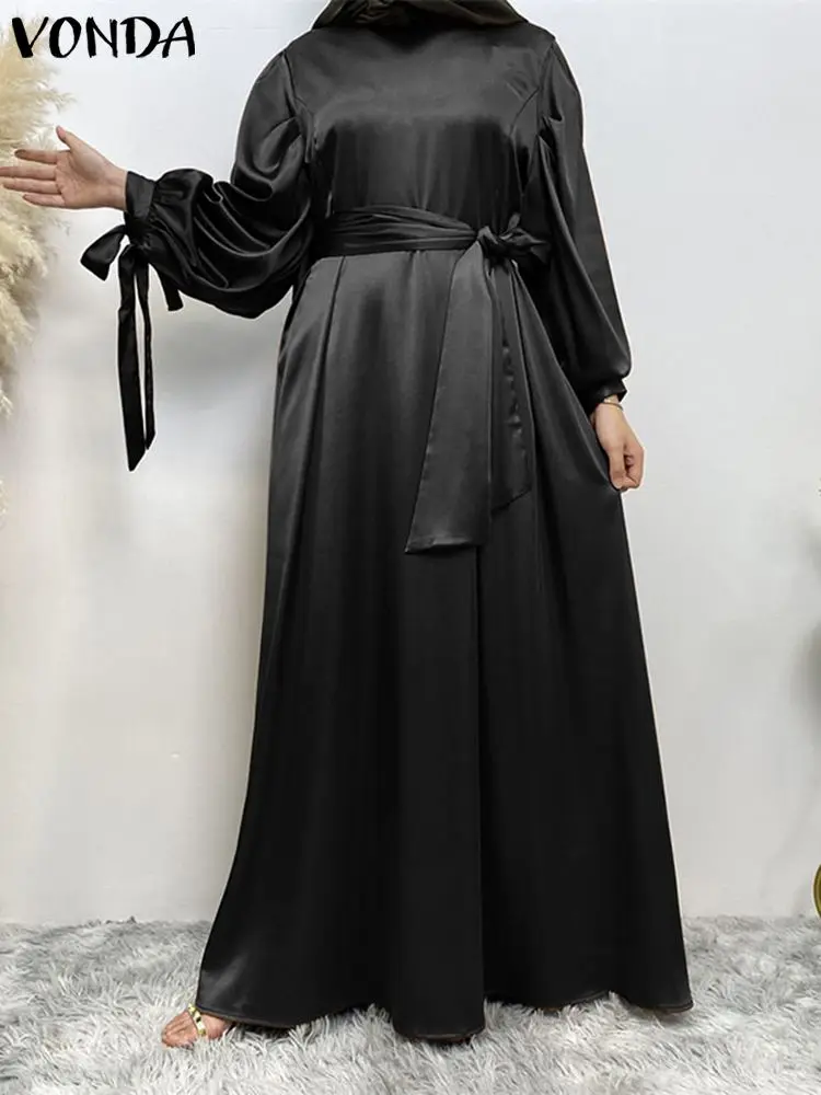 VONDA Elegant Women Wedding Satin Dress Long Sleeve Party Maxi Vestidos 2023 Autumn Stand Collar Loose Solid Color Sundress
VONDA Elegant Women Wedding Satin Dress Long Sleeve Party Maxi Vestidos 2023 Autumn Stand Collar Loose Solid Color Sundress