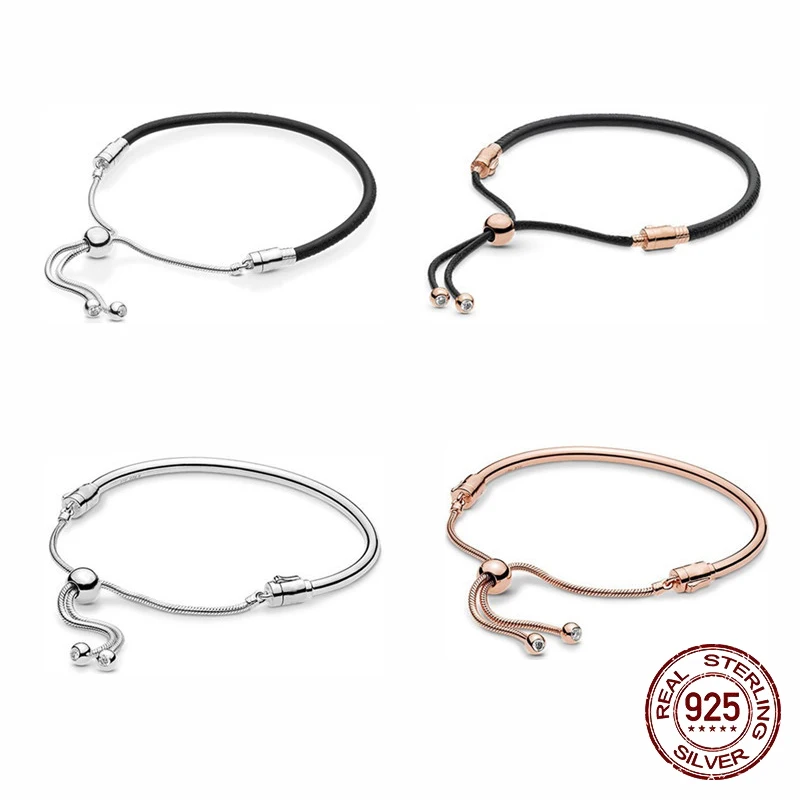 S925 Sterling Silver Fit Original Pandora Charms Beads Simple Style Simple Adjustable Bracelet DIY Foundation Bead Bangle
S925 Sterling Silver Fit Original Pandora Charms Beads Simple Style Simple Adjustable Bracelet DIY Foundation Bead Bangle