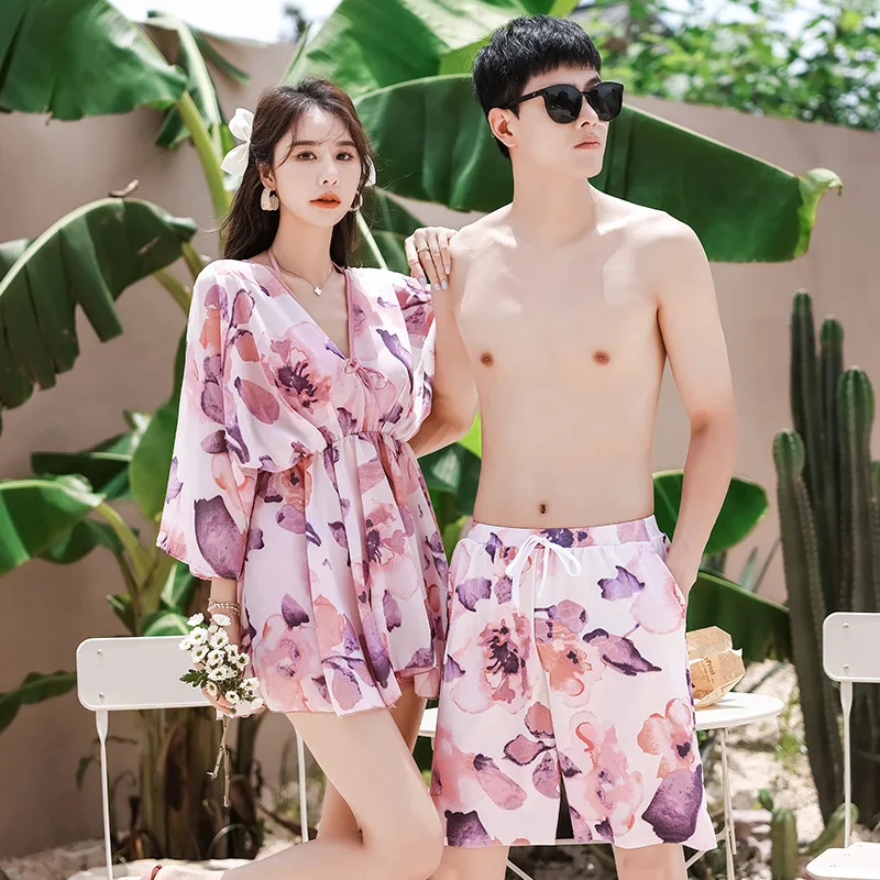 Sexy Couple Swimsuit Set Pink Hawaiian Sling Split Swimswear Bathing Suits Lovers 2 Peice Set Women Swimming Pants for Man
Sexy Couple Swimsuit Set Pink Hawaiian Sling Split Swimswear Bathing Suits Lovers 2 Peice Set Women Swimming Pants for Man
