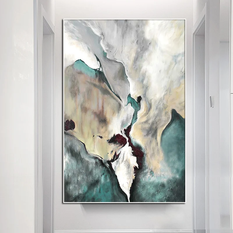 Современная Абстрактная живопись маслом, холст, скандинавский пейзаж, плакаты и принты, настенная живопись для минималистичной спальни, оф... 
Современная Абстрактная живопись маслом, холст, скандинавский пейзаж, плакаты и принты, настенная живопись для минималистичной спальни, оф...