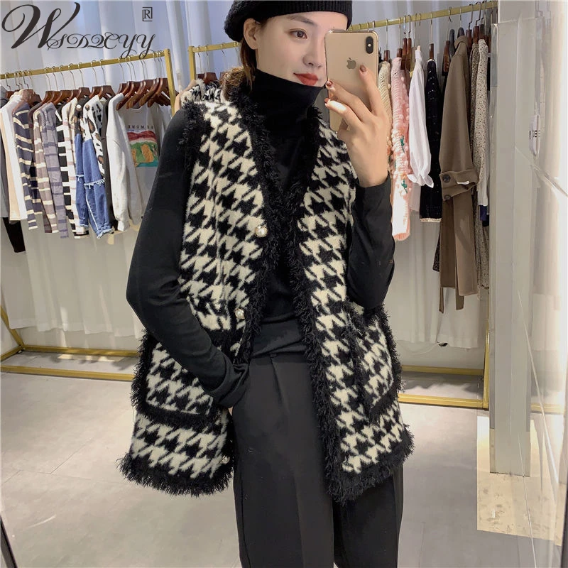 Women Tassel Sleeveless Open Stitch Outwear Vest Jackets Autumn Winter Elegant Loose Coat Streetwear All-match Lovely Overcoat
Women Tassel Sleeveless Open Stitch Outwear Vest Jackets Autumn Winter Elegant Loose Coat Streetwear All-match Lovely Overcoat