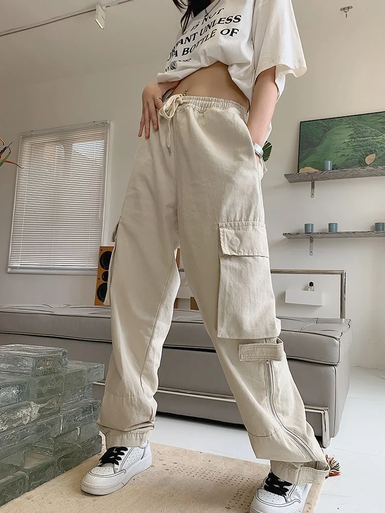 HOUZHOU Hippie Beige Cargo Pants Women American Retro Oversize Straight Trousers Harajuku Japanese Streetwear Sweatpants Unisex
HOUZHOU Hippie Beige Cargo Pants Women American Retro Oversize Straight Trousers Harajuku Japanese Streetwear Sweatpants Unisex