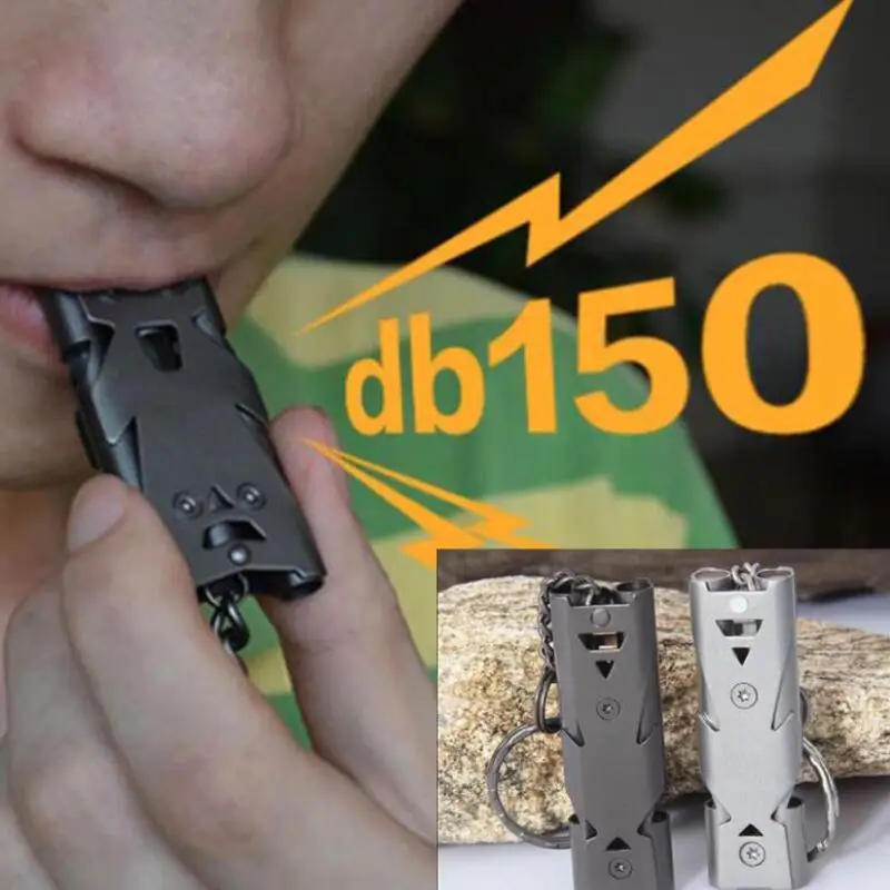 150db Stainless Steel Outdoor Survival Whistle Lifesaving Camping Hiking Rescue Emergency Travel Tool Cheerleading Whistle
150db Stainless Steel Outdoor Survival Whistle Lifesaving Camping Hiking Rescue Emergency Travel Tool Cheerleading Whistle