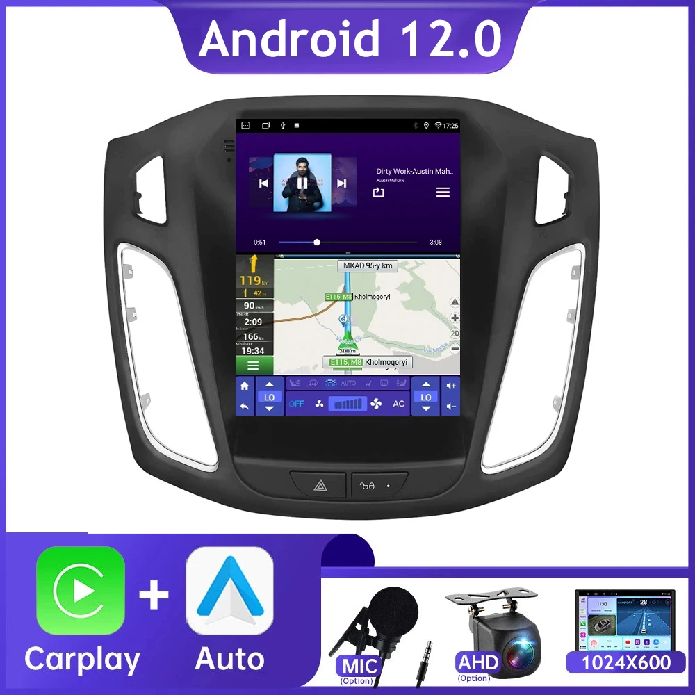 Автомобильный радиоприемник на Android 12 для Ford Focus Mk3 2011-2019, мультимедийный плеер 2Din Carplay, стерео колонки, аудио навигация
Автомобильный радиоприемник на Android 12 для Ford Focus Mk3 2011-2019, мультимедийный плеер 2Din Carplay, стерео колонки, аудио навигация