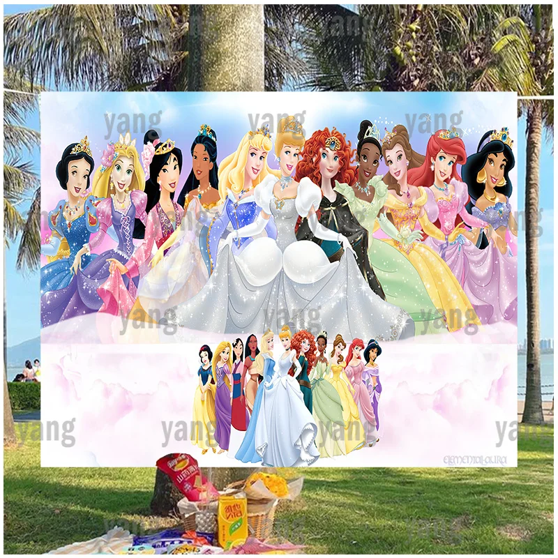 Disney Backdrop Cinderella Belle Moana Snow White Aurora Ariel Princess Happy Birthday Party Backgrounds Decoration Baby Shower
Disney Backdrop Cinderella Belle Moana Snow White Aurora Ariel Princess Happy Birthday Party Backgrounds Decoration Baby Shower