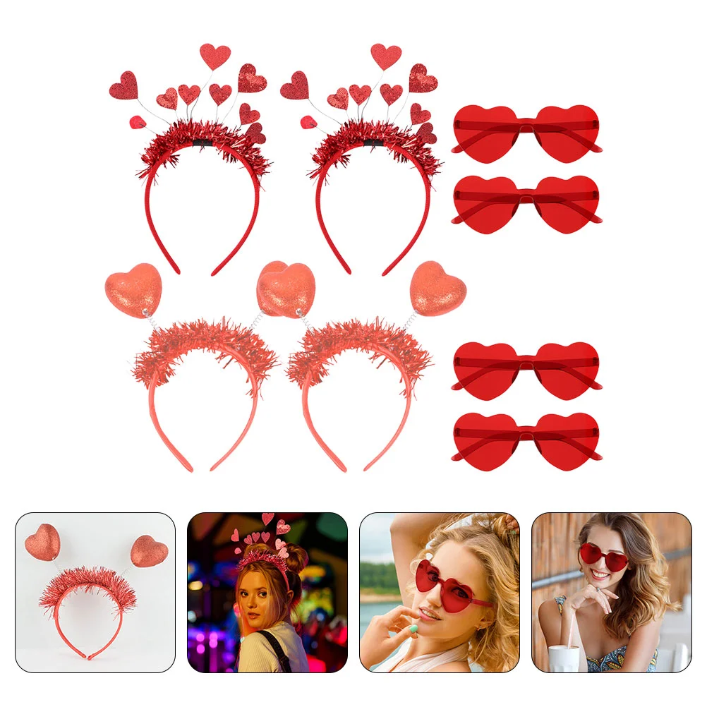 

Cintillos Para Hearts Headbands Girl Cupid Bopper Valentines Women Sequin Accessories