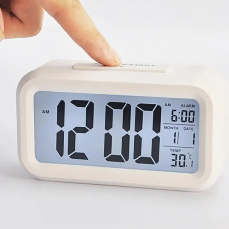 Portable Alarm Clock Large Lcd Display Battery Digital Kids Clock Light Sensor Nightlight Office Table Clock
Portable Alarm Clock Large Lcd Display Battery Digital Kids Clock Light Sensor Nightlight Office Table Clock