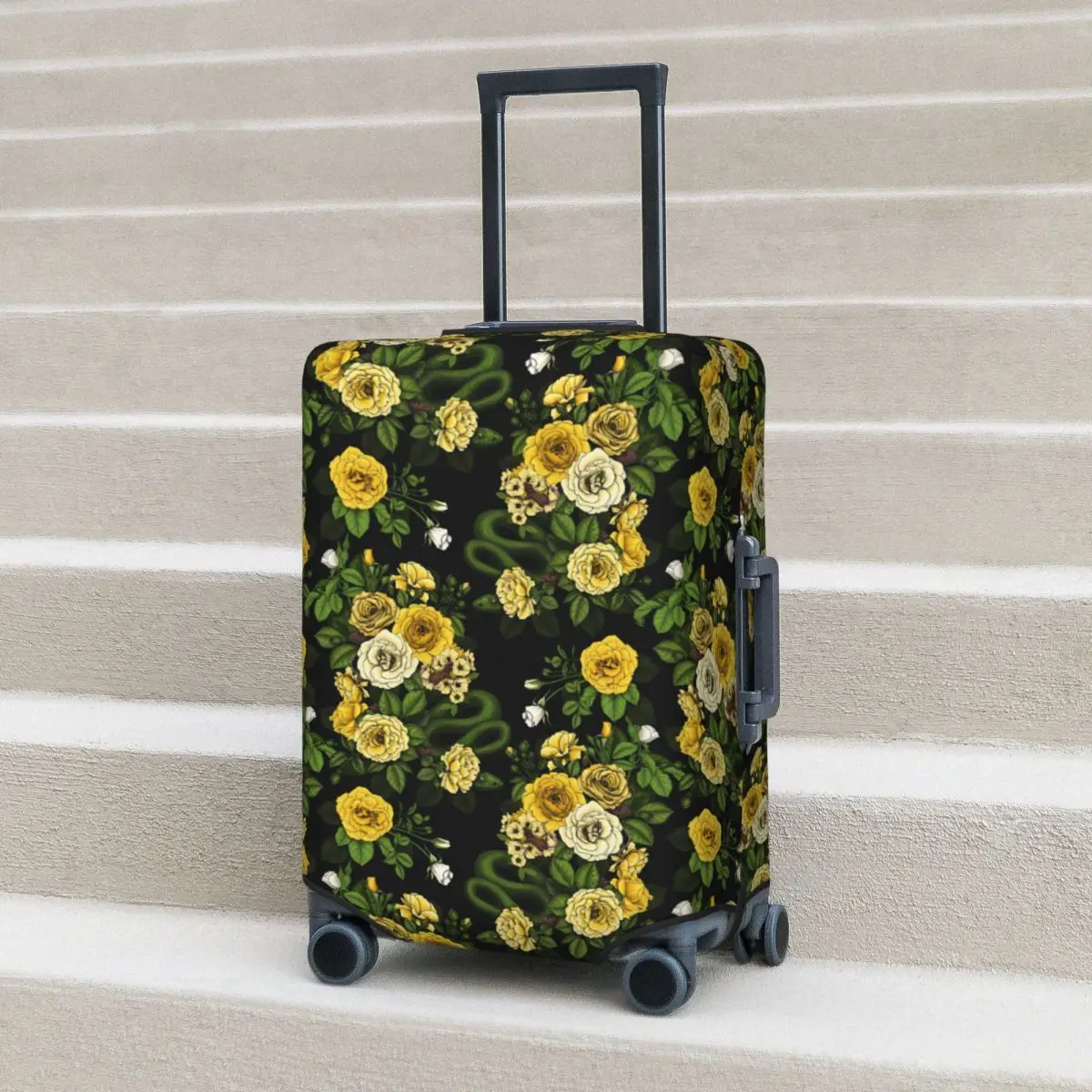 Rose Print Suitcase Cover Yellow and Green Business Holiday Practical Luggage Accesories Protection
Rose Print Suitcase Cover Yellow and Green Business Holiday Practical Luggage Accesories Protection