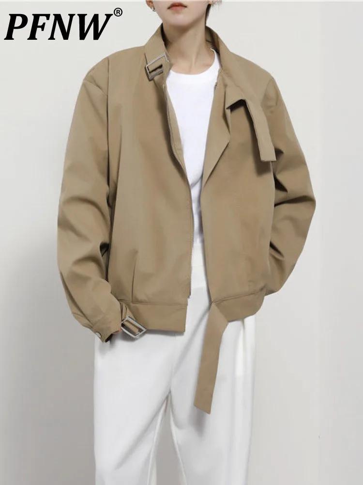 PFNW Solid Stand-up Neck Jacket Men's Long Sleeve Casual Tops Autumn Trend Tide Chic Asymmetrical Loose Coat Male 12A1859
PFNW Solid Stand-up Neck Jacket Men's Long Sleeve Casual Tops Autumn Trend Tide Chic Asymmetrical Loose Coat Male 12A1859