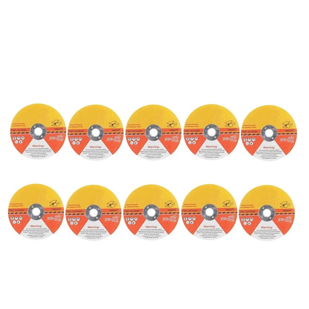 Cutting Piece Wear-resistant Cutting Discs 10pcs Ultra-thin Bore Diameter 10mm Diameter 75mm/3'' Fiber Reinforced Resin
Cutting Piece Wear-resistant Cutting Discs 10pcs Ultra-thin Bore Diameter 10mm Diameter 75mm/3'' Fiber Reinforced Resin
