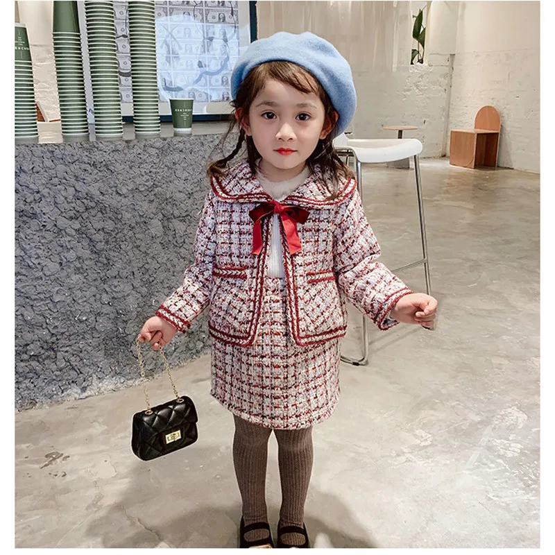 2021 Girls Plaid Clothing Set Cardigan Jackets+skirts Baby Girl Kids Elegant 2pcs Suits Children Autumn Princess Clothes Outfits
2021 Girls Plaid Clothing Set Cardigan Jackets+skirts Baby Girl Kids Elegant 2pcs Suits Children Autumn Princess Clothes Outfits