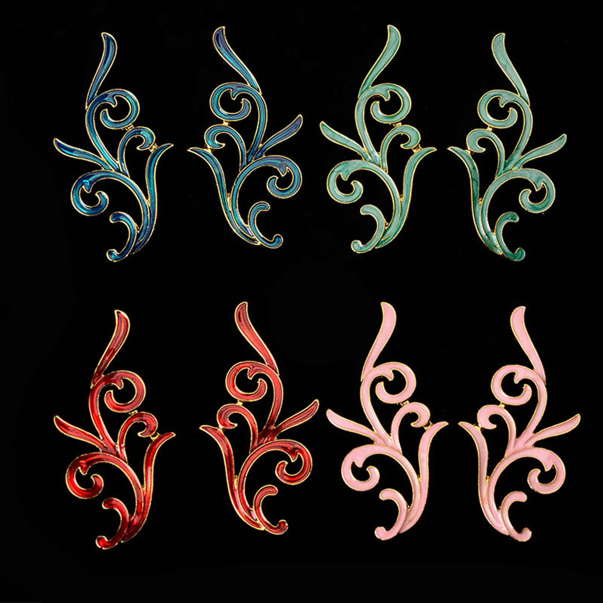 6pcs/lot new alloy accessories symmetrical cloisonne drip oil flower piece headgear clothing diy connection material
6pcs/lot new alloy accessories symmetrical cloisonne drip oil flower piece headgear clothing diy connection material