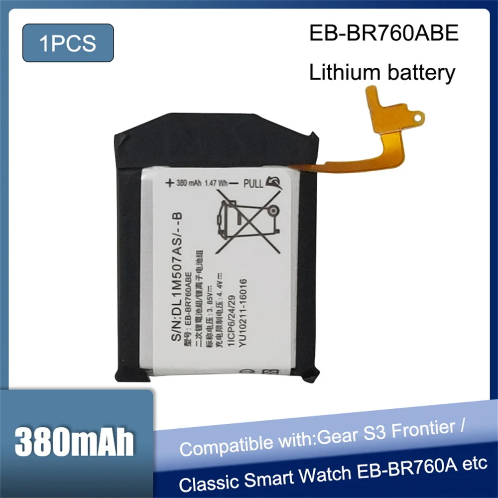 Original Battery EB-BR760ABE For Samsung Gear S3 Frontier / Classic EB-BR760A SM-R760 SM-R770 SM-R765 SM-R765S 380mAh
Original Battery EB-BR760ABE For Samsung Gear S3 Frontier / Classic EB-BR760A SM-R760 SM-R770 SM-R765 SM-R765S 380mAh