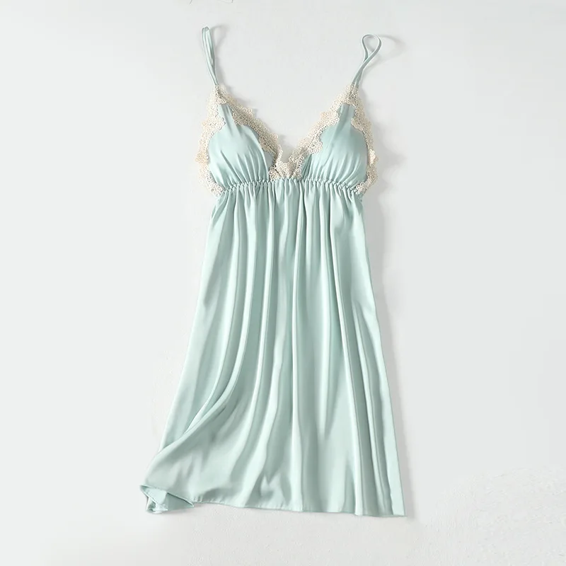 Nightgown Chemise Sleep Dress Women Summer Nightwear Sexy Lace Suspender Strap Nightdress V-Neck Patchwork Intimate Lingerie
Nightgown Chemise Sleep Dress Women Summer Nightwear Sexy Lace Suspender Strap Nightdress V-Neck Patchwork Intimate Lingerie