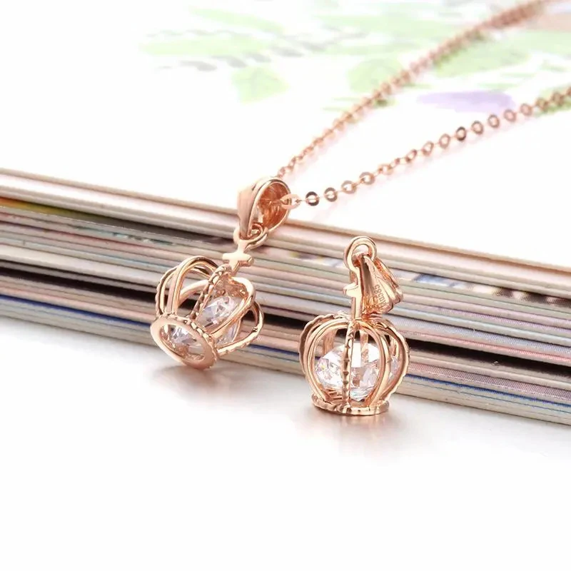 Женское ожерелье из розового золота 585 пробы с кристаллами
Женское ожерелье из розового золота 585 пробы с кристаллами