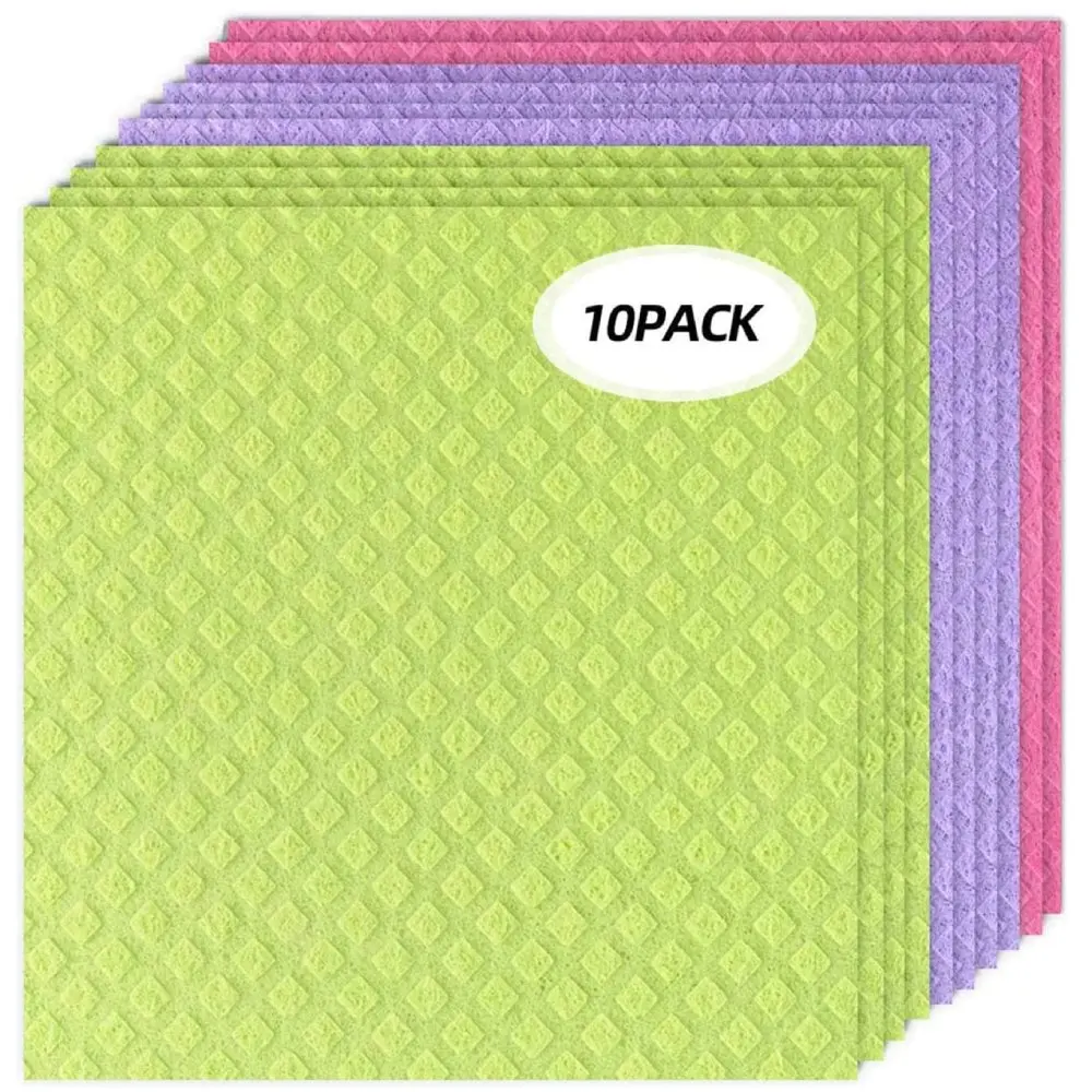 10Pack Swedish Dish Cloths for Kitchen Dishcloth for Washing Cleaning Clothes Cellulose Sponge Cloths Reusable Hand Towel
10Pack Swedish Dish Cloths for Kitchen Dishcloth for Washing Cleaning Clothes Cellulose Sponge Cloths Reusable Hand Towel