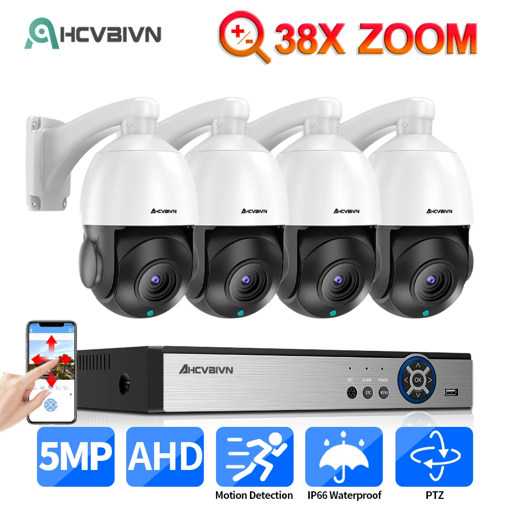 5MP 8CH Analog DVR System Kit 5.0MP Dome AHD PTZ Camera Pan Tilt 38X Zoom Motion Detection P2P Surveillance Video Camera Set
5MP 8CH Analog DVR System Kit 5.0MP Dome AHD PTZ Camera Pan Tilt 38X Zoom Motion Detection P2P Surveillance Video Camera Set