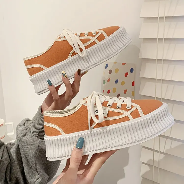 Thick-soled Canvas Shoes 2022 Spring New Muffin Small White Shoes Lace Up Biscuit Shoes Women Zapato Tenis De Seguridad Mujer
Thick-soled Canvas Shoes 2022 Spring New Muffin Small White Shoes Lace Up Biscuit Shoes Women Zapato Tenis De Seguridad Mujer