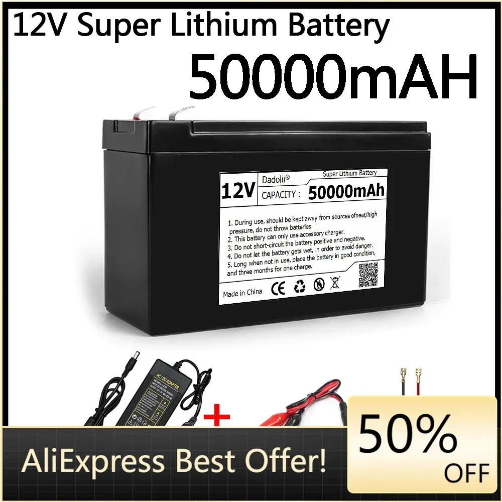 50Ah 12V Battery 18650 lithium battery pack suitable for solar energy electric vehicle battery power display+12.6V3A charger
50Ah 12V Battery 18650 lithium battery pack suitable for solar energy electric vehicle battery power display+12.6V3A charger