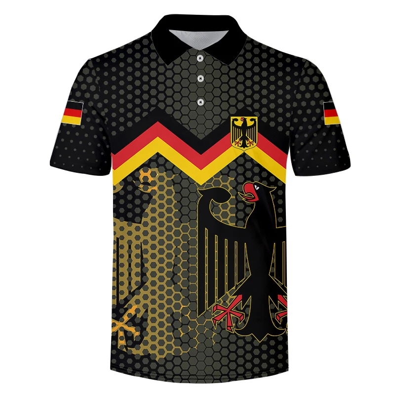 Summer Men's Short Sleeve Polo Shirt German Flag 3D Print Polo Shirt Unisex Fashion Harajuku Street Casual Sports T-shirt Tops
Summer Men's Short Sleeve Polo Shirt German Flag 3D Print Polo Shirt Unisex Fashion Harajuku Street Casual Sports T-shirt Tops
