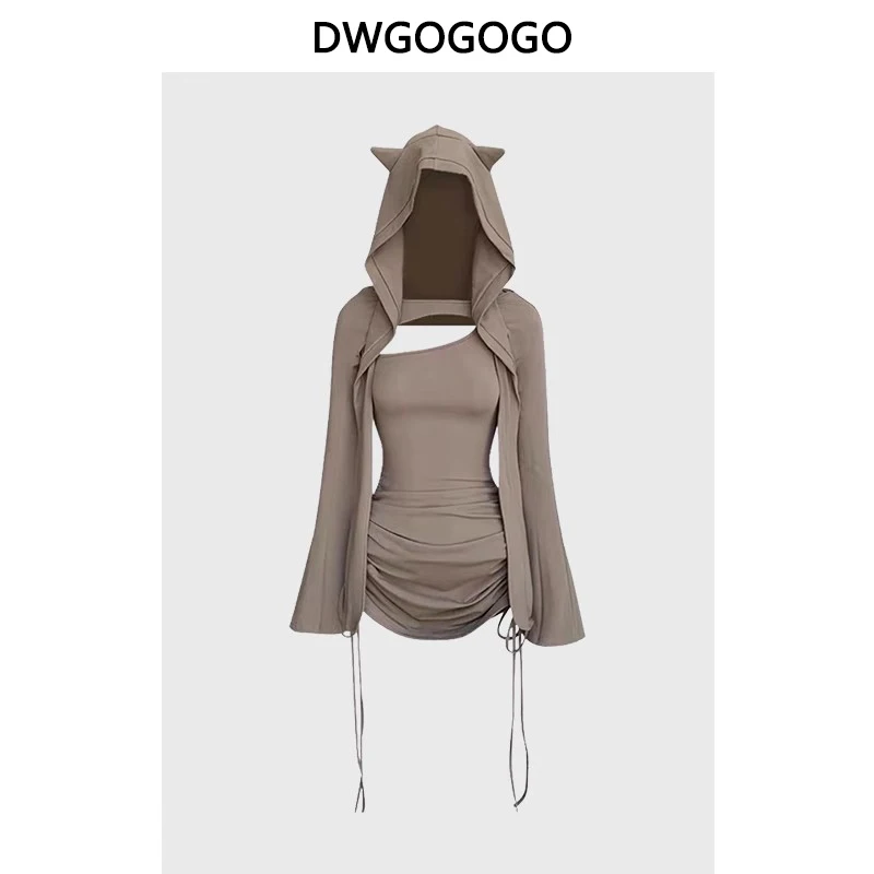 Autumn New 2023 Hooded Dress Fashion Mini Skirt Streetwear Long Sleeve Temperament Ladies
Autumn New 2023 Hooded Dress Fashion Mini Skirt Streetwear Long Sleeve Temperament Ladies