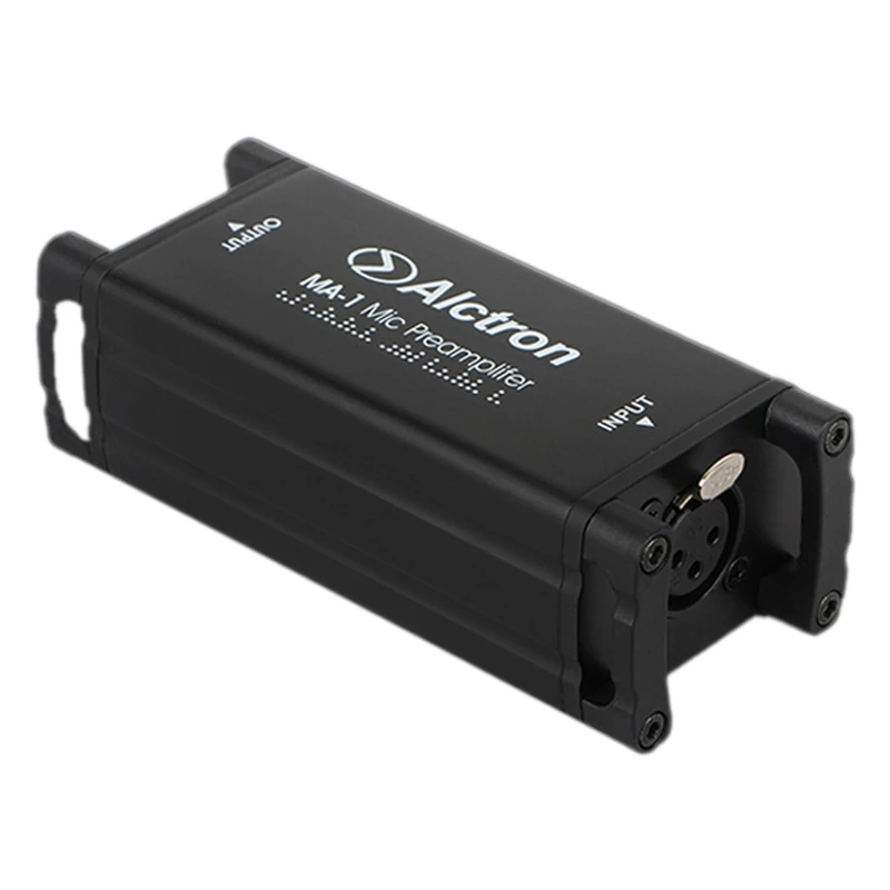Alctron MA-1 Microphone Amplifier Dynamic/Passive Aluminum Microphone Preamplifier Net Gain Boost
Alctron MA-1 Microphone Amplifier Dynamic/Passive Aluminum Microphone Preamplifier Net Gain Boost