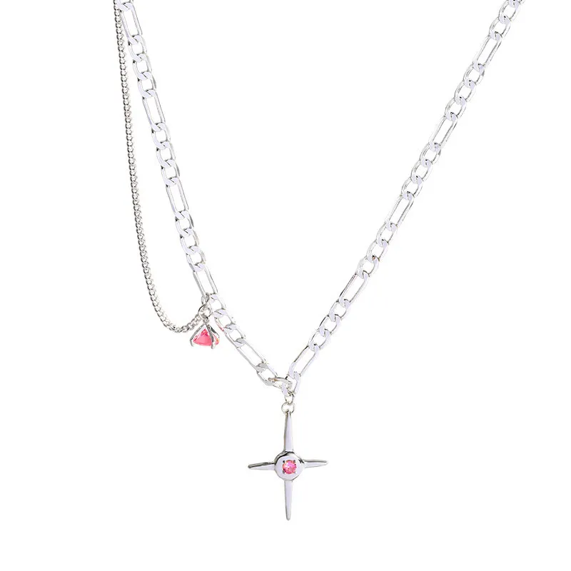 2022 Women Fashion Necklace Pink Zircon Necklace Female 2021 New Hip Hop Design Cross Necklace Personality Simple Necklace
2022 Women Fashion Necklace Pink Zircon Necklace Female 2021 New Hip Hop Design Cross Necklace Personality Simple Necklace