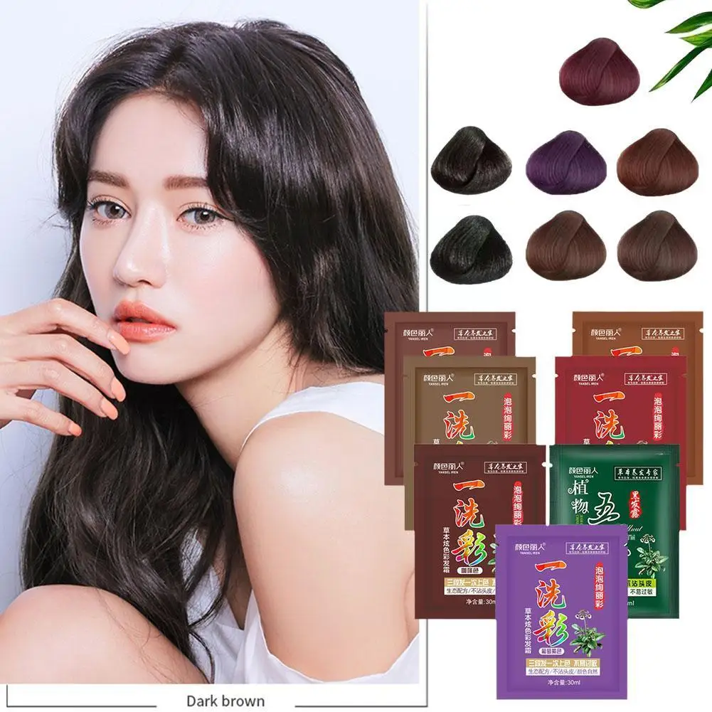 30ml Hair Color Instant Hair Dye Hair Shampoo Black Hair Brown Up Cover Extracts Lasting Tools Styling Long Plant Hair P4J8
30ml Hair Color Instant Hair Dye Hair Shampoo Black Hair Brown Up Cover Extracts Lasting Tools Styling Long Plant Hair P4J8