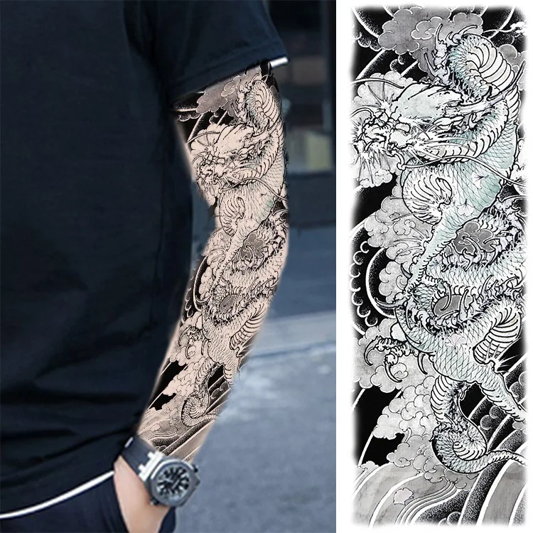 Waterproof Temporary Tattoo Dragon Black Mist Full Arm Men Women Body Decoration Long Lasting Fake Tattoo Sticker Body Art Decal
Waterproof Temporary Tattoo Dragon Black Mist Full Arm Men Women Body Decoration Long Lasting Fake Tattoo Sticker Body Art Decal