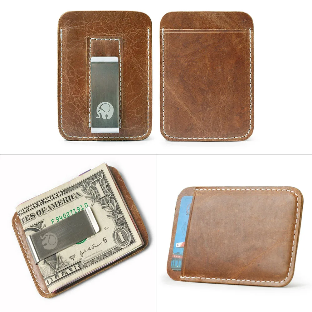 Cowhide Genuine Leather Open Solid Color Money Clip Slim Metal Two Card Slots Packs Cash Clips Clamp Money Thin Billfold Unisex
Cowhide Genuine Leather Open Solid Color Money Clip Slim Metal Two Card Slots Packs Cash Clips Clamp Money Thin Billfold Unisex