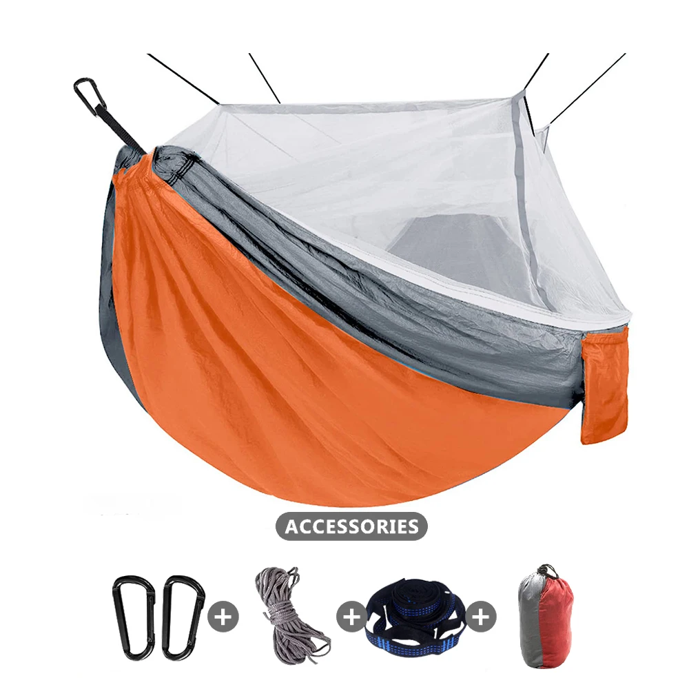 Outdoor Camping Hammock with Net Lightweight Double Hammock Portable Hammock for Indoor Outdoor Hiking Backpacking Travel
Outdoor Camping Hammock with Net Lightweight Double Hammock Portable Hammock for Indoor Outdoor Hiking Backpacking Travel