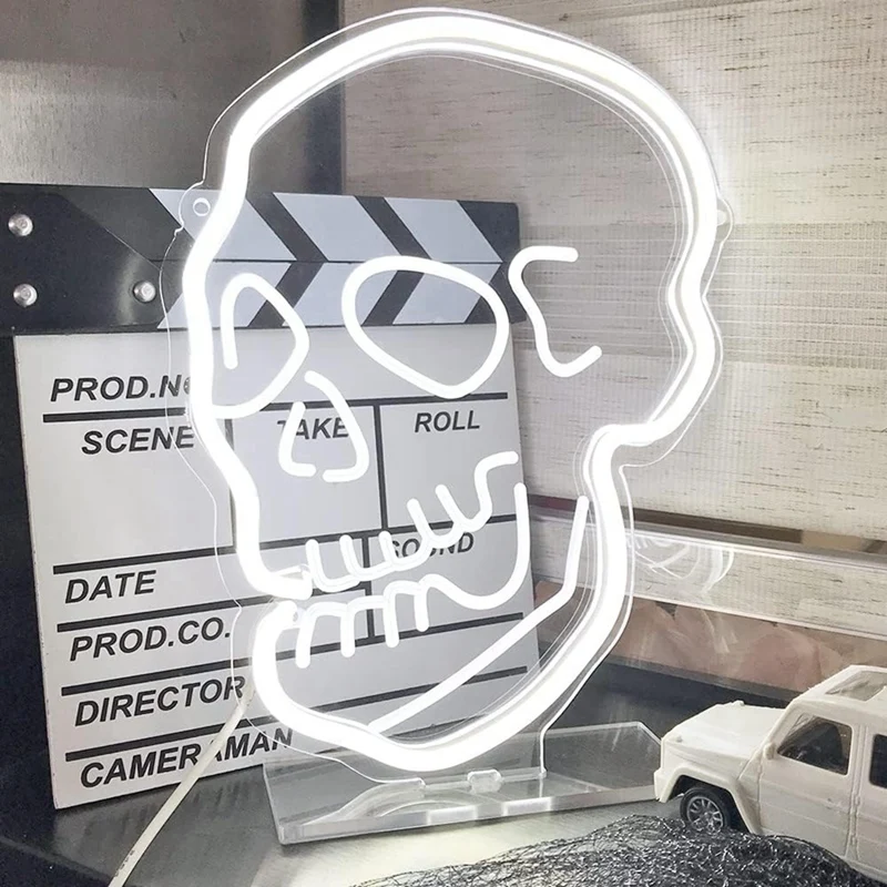 1 Piece Skeleton Skull Neon Signs Wall Night Lights Cool Neon Sign Decor For Room Bedroom Bar USB 
1 Piece Skeleton Skull Neon Signs Wall Night Lights Cool Neon Sign Decor For Room Bedroom Bar USB