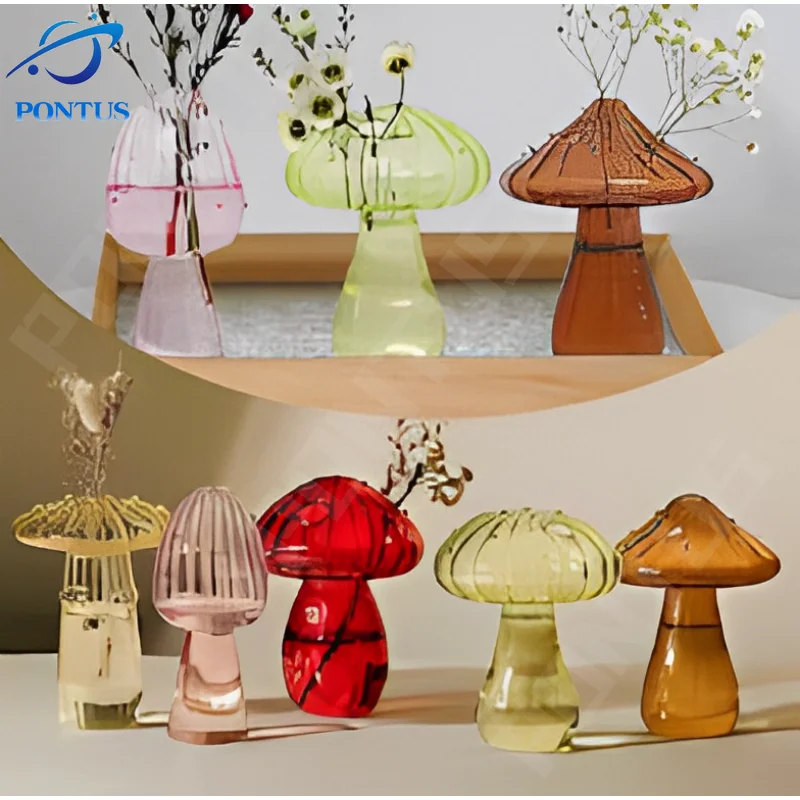 

Стеклянная ваза с грибами, цветочное растение, гидропонный Террариум, прозрачная стеклянная бутылка для ароматерапии, эстетическое украше...