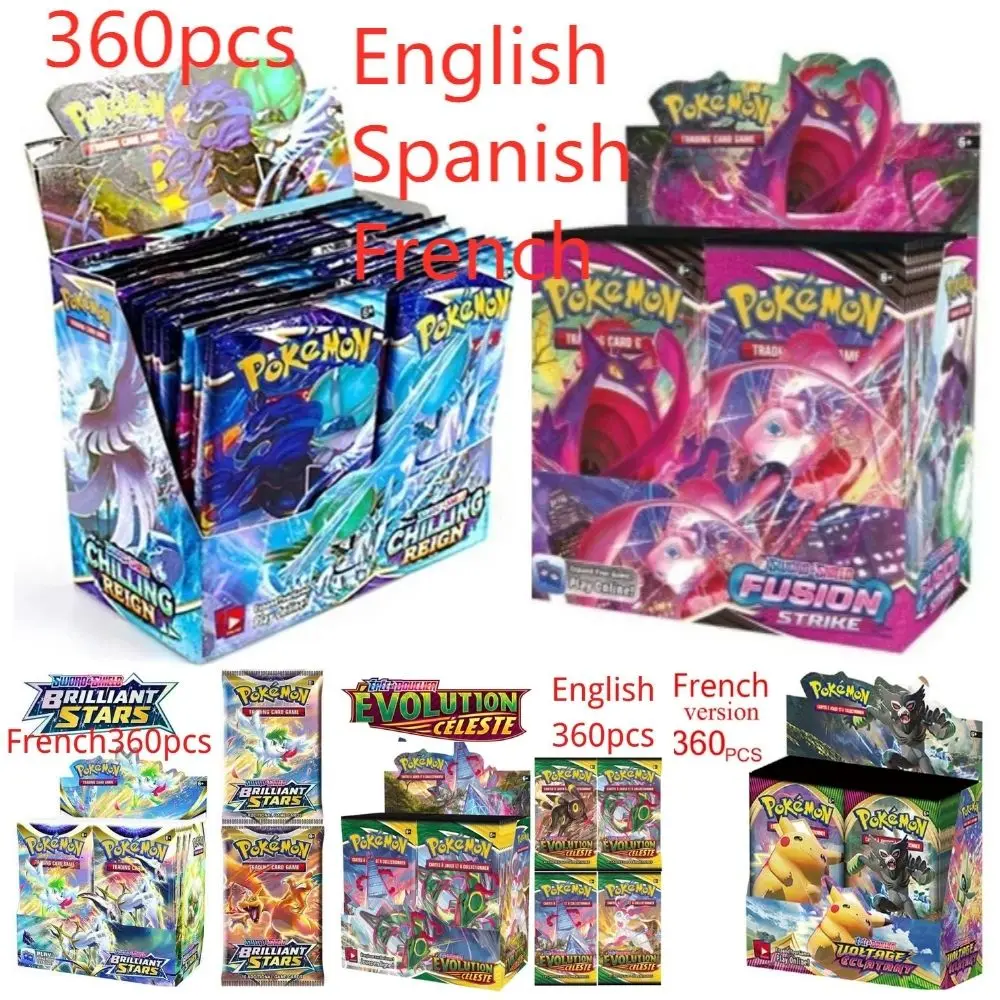 60/100/360 шт., Покемон, английский, французский, испанский TCG: скрытые Fates эволюции, усилитель, коллекционная игра для торговых карт, детская игру... 
60/100/360 шт., Покемон, английский, французский, испанский TCG: скрытые Fates эволюции, усилитель, коллекционная игра для торговых карт, детская игру...